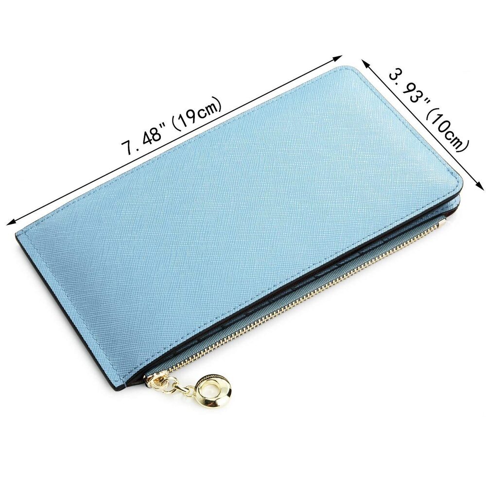 3349 RFID Blocking Leather Wallets Cell Phone Pocket Card Holder Organizer - Picture 7 of 8